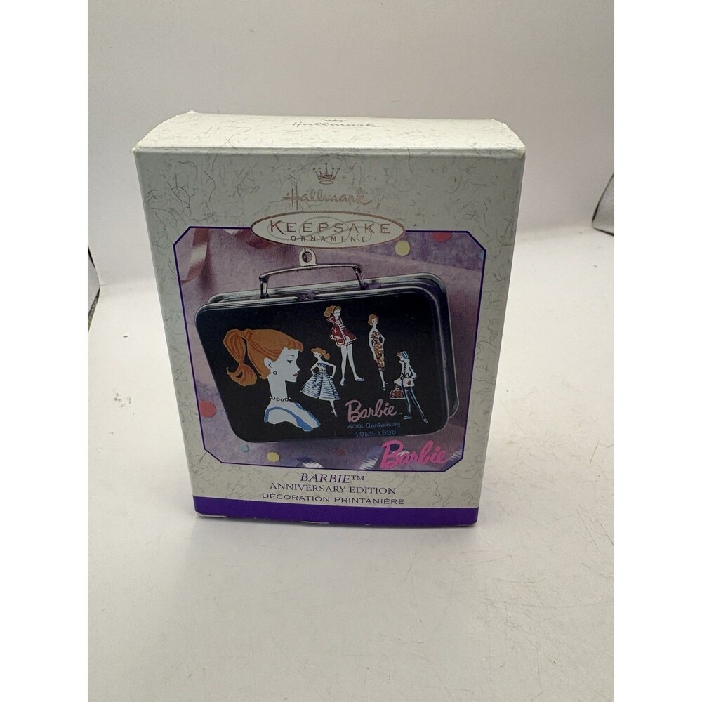 HALLMARK - BARBIE ANNIVERSARY EDITION LUNCHBOX KEEPSAKE CHRISTMAS ORNAMENT 1999